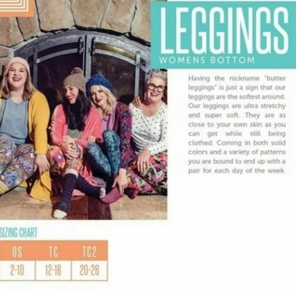 LuLaRoe light blue & dusty rose abstract Leggings - OS - Picture 8 of 8